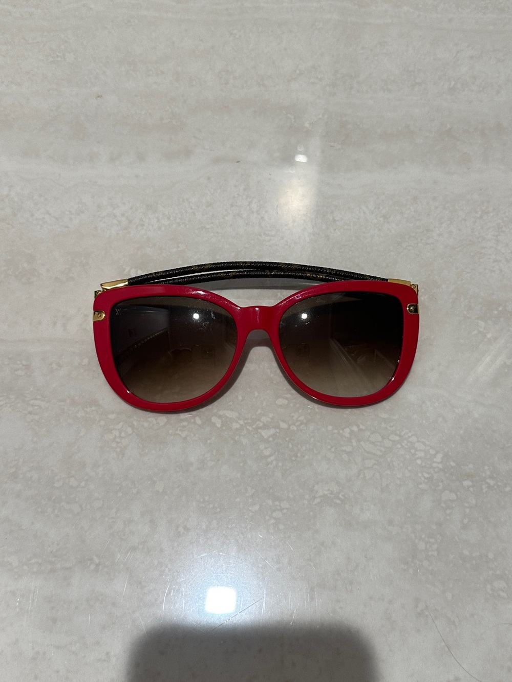 Louis Vuitton Red and Black Gradient Lens Sunglasses
